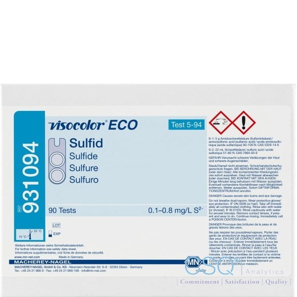 Colorimetric test kit VISOCOLOR ECO Sulfide CSQ Analytics