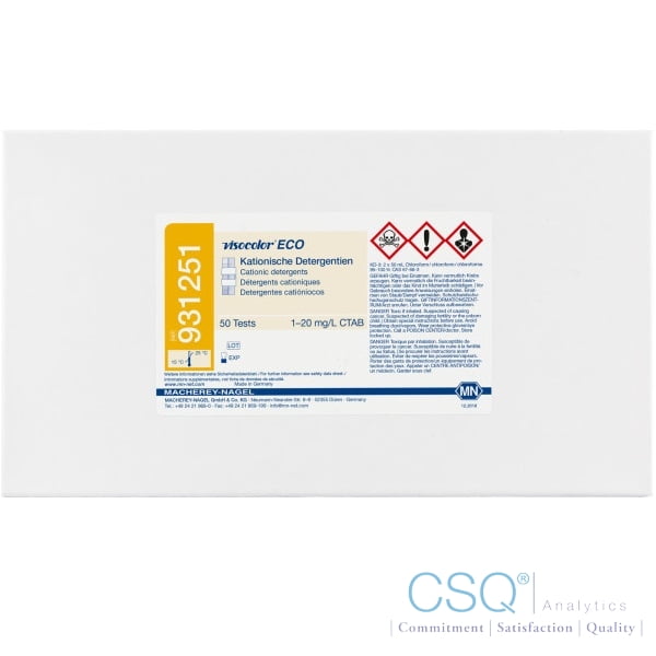Colorimetric test kit VISOCOLOR ECO Detergents cationic, refill pack ...
