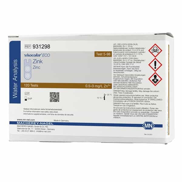 Colorimetric test kit VISOCOLOR ECO Zinc, refill pack | CSQ Analytics