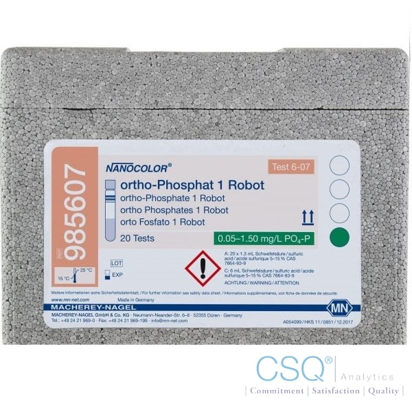 Tube test NANOCOLOR Robot ortho Phosphate 1 CSQ Analytics